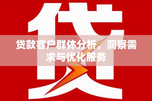 文昌贷款客户群体分析，洞察需求与优化服务